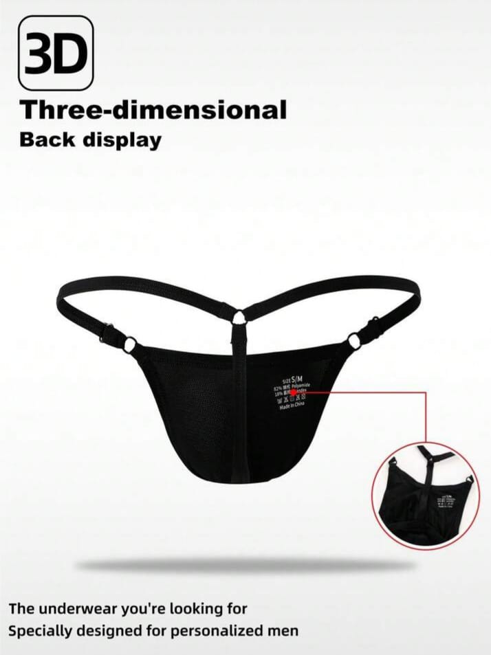 FANDY Men's Adjustable Sexy Elephant Thong Underwear